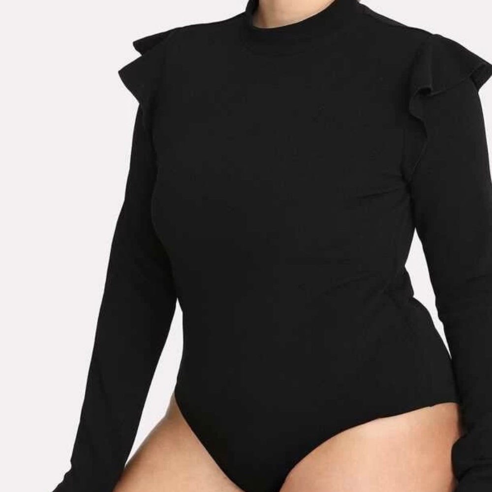 Black long sleeve bodysuit